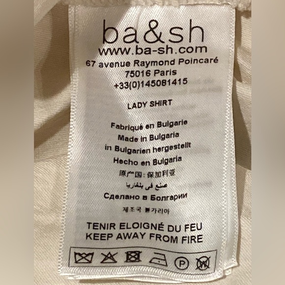 NWT BA&SH Kiss Cream Top - Sz L = US Sz 8 - Picture 7 of 12